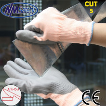 NMSAFETY Cut Level 5 beschichtete PU-No-Cut-Handschuhe